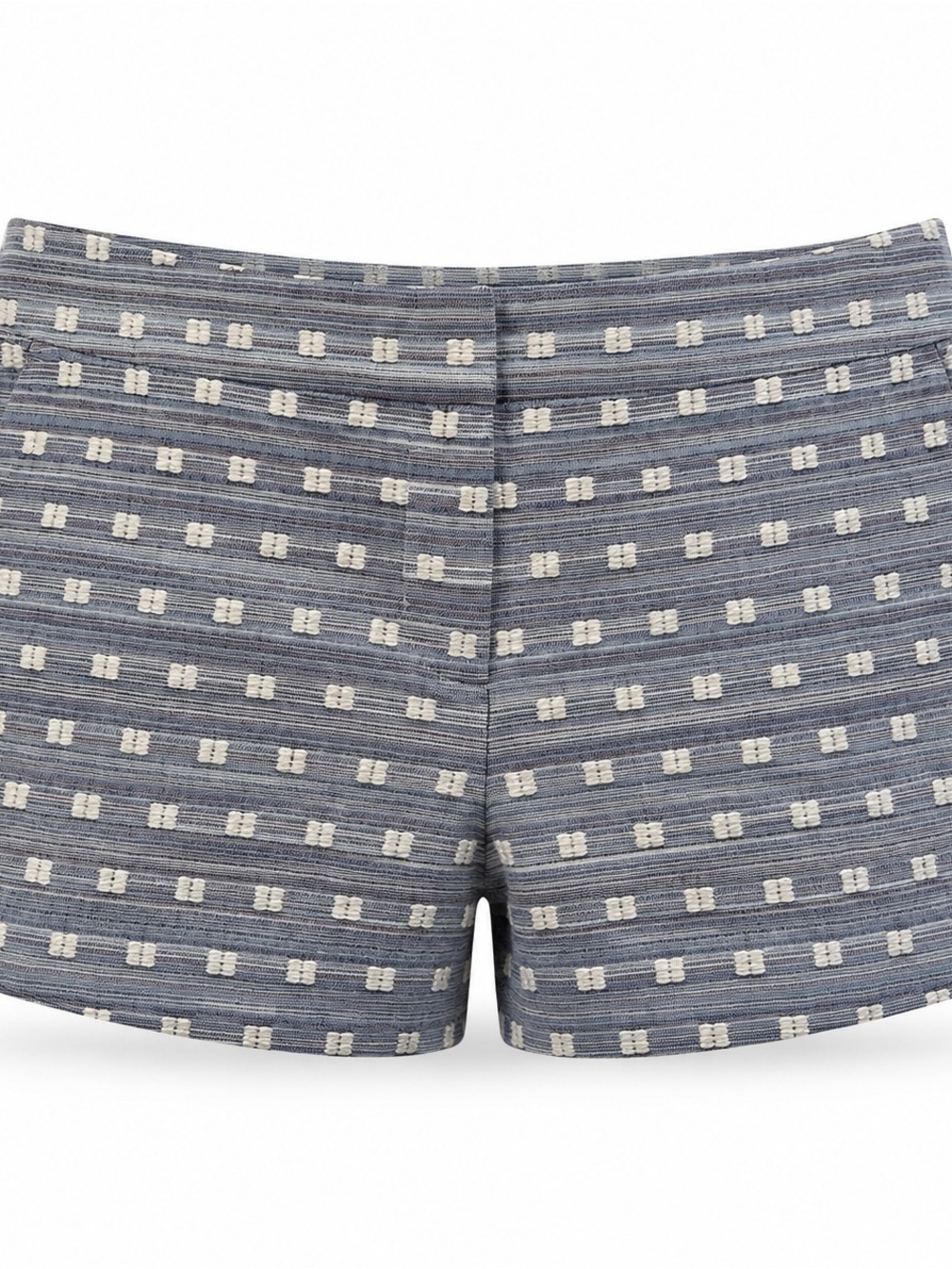 LOFT Women’s Size 12 Blue Striped Textured Cotton Shorts